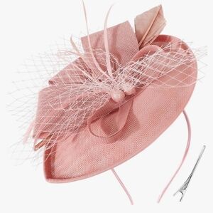 NEW! Elegant Pink Kentucky Derby Fascinator Hat